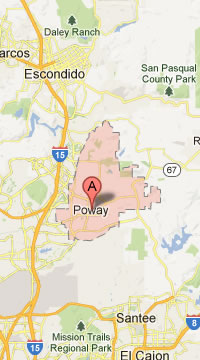Map of Poway, CA
